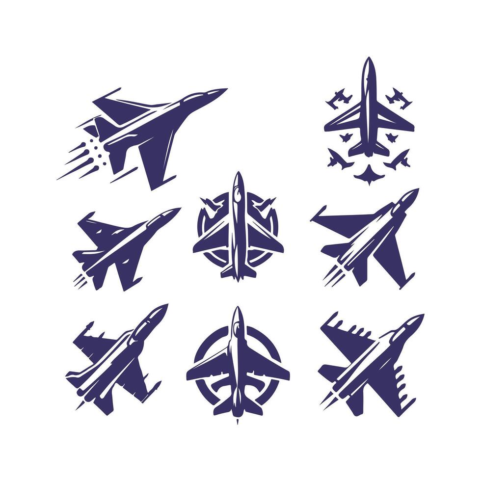 Iron Falcon Jet Fighter Plane Collection Logo vector