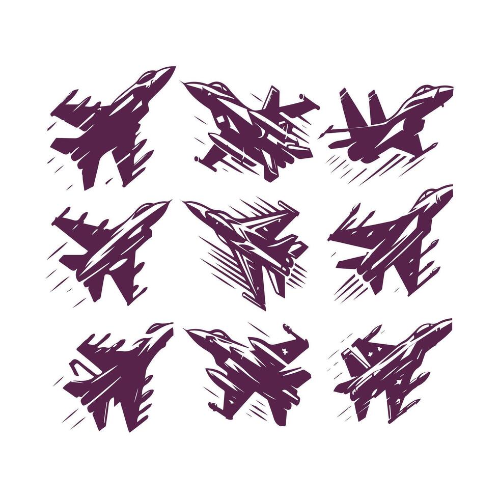 VortexX Jet Fighter Plane Collection Logo vector