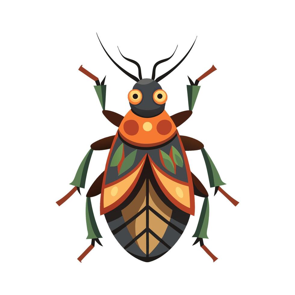 Charming Sowbug Character Digital Art vector