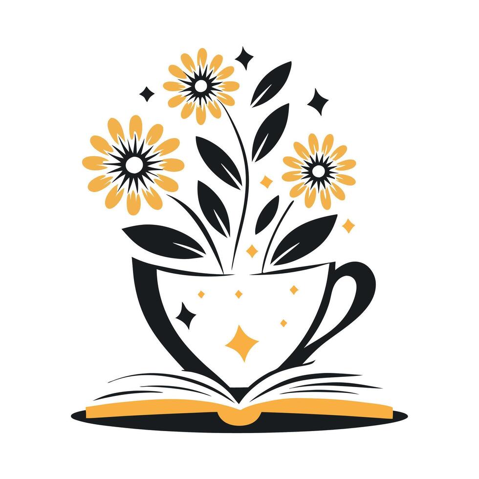 Simple Line Drawing Elegant Teacup and Saucer with Delicate Pattern vector