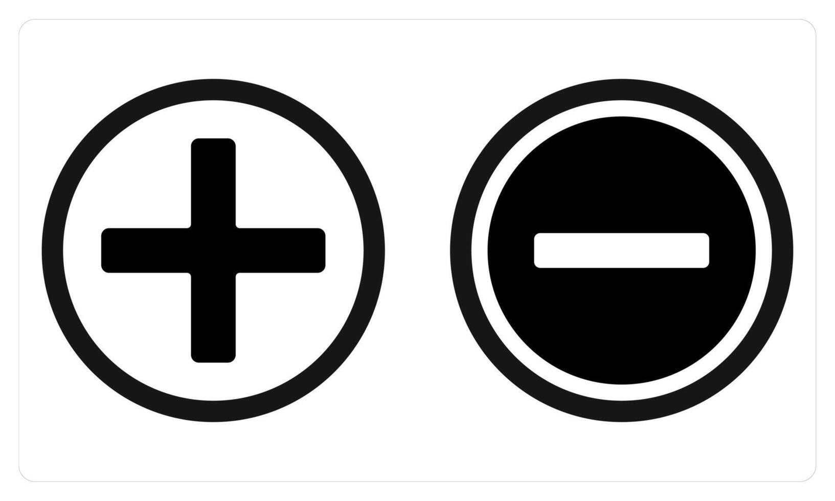 Add and Remove in black color vector