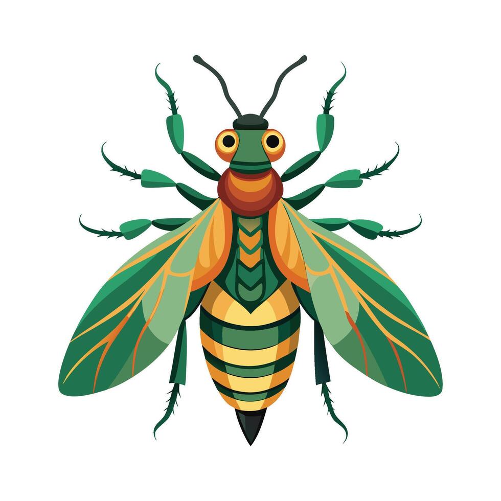 Omocestus Viridulus Artistic Design vector