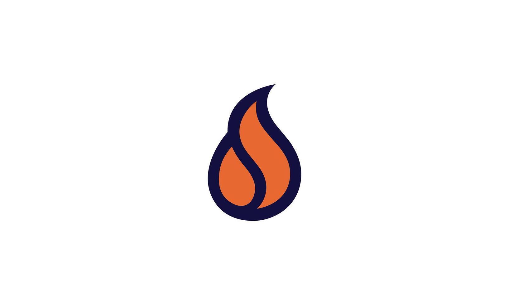 Fuel droplet minimalistic logo design vector