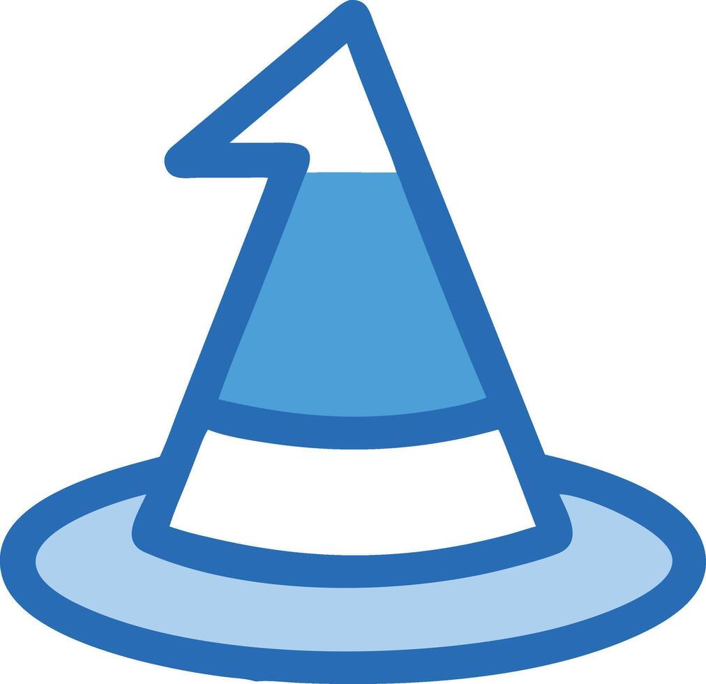 Hand-Drawn Wizards Hat Design with Intricate Magical Symbols vector