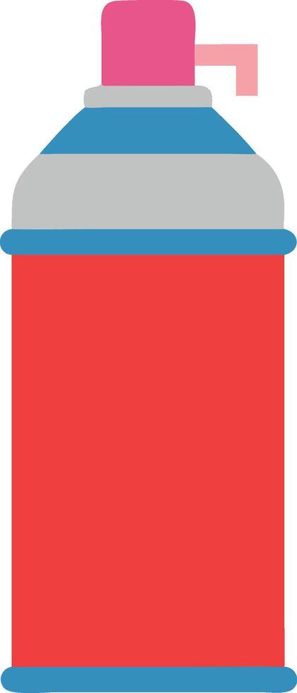 Flat Spray Paint Can Design with Modern Color Blocking and Smooth Gradients vector