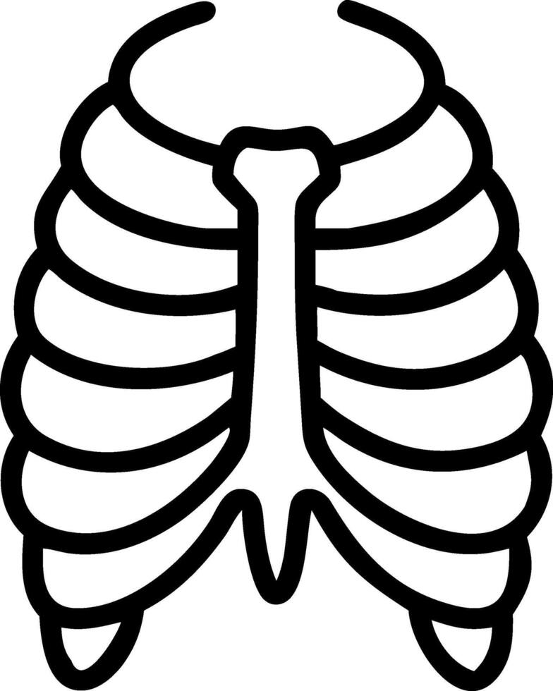 Vintage Rib Cage Design with Traditional Anatomical Detail and Textured Finish vector