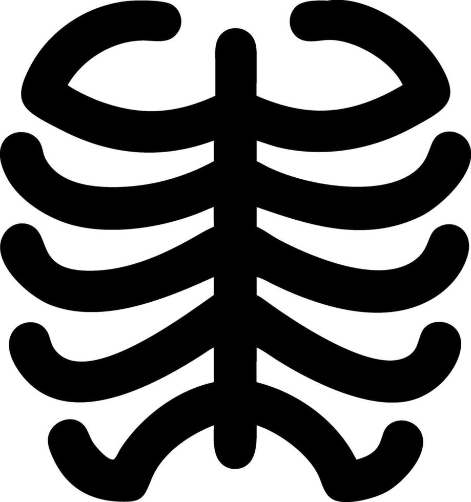 Modern Rib Cage Design with Abstract Art Influence and Fluid Forms vector
