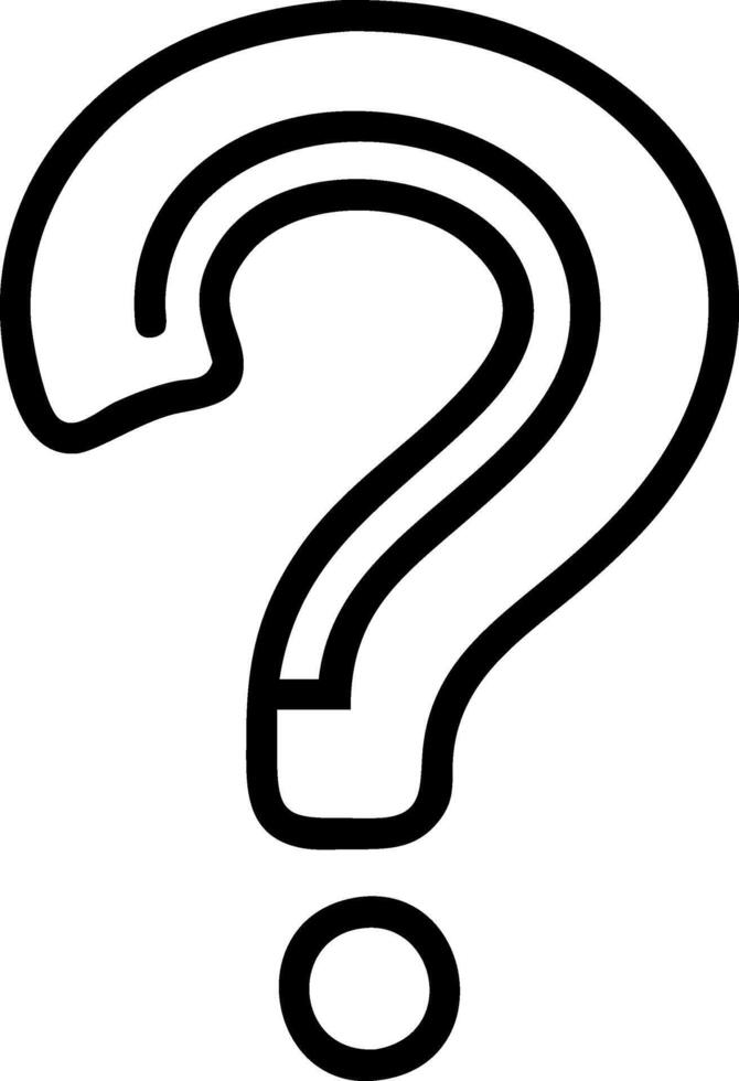 Elegant Question Mark Design with Refined, Artistic Detailing vector