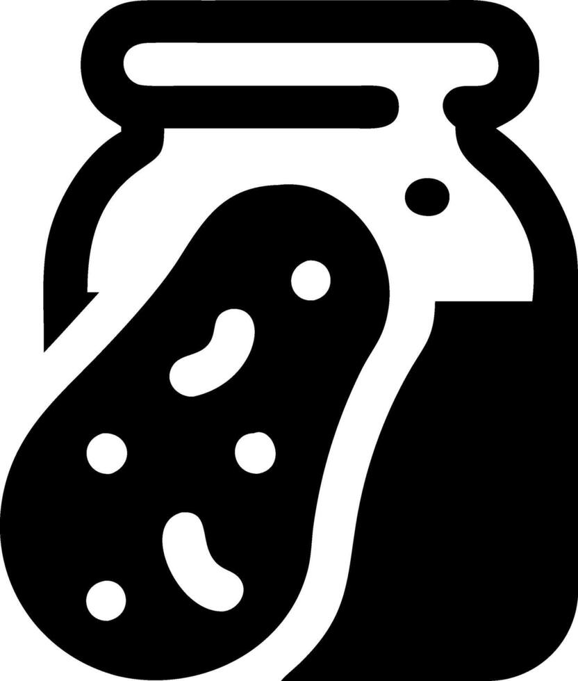 Modern Pickled Gherkins Design with Clean Lines and Transparent Glass vector