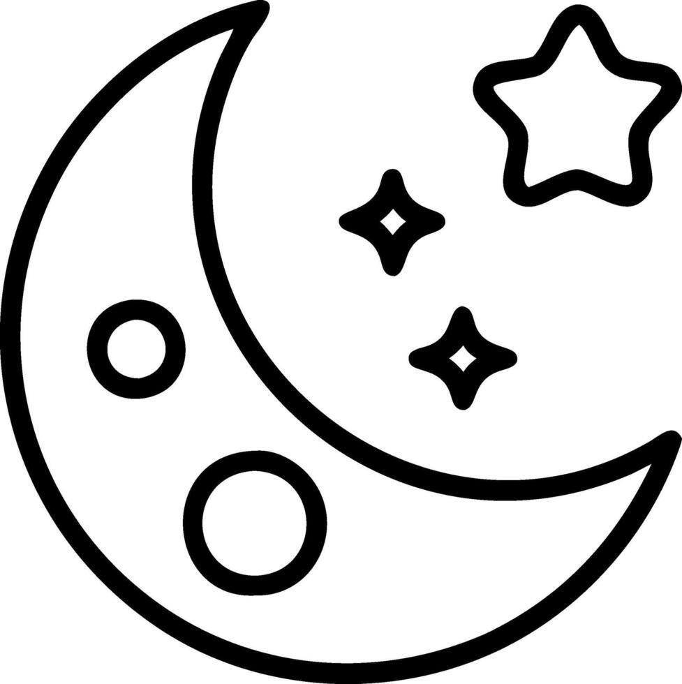 Minimalist Crescent Moon Design with Smooth Curved Edges vector
