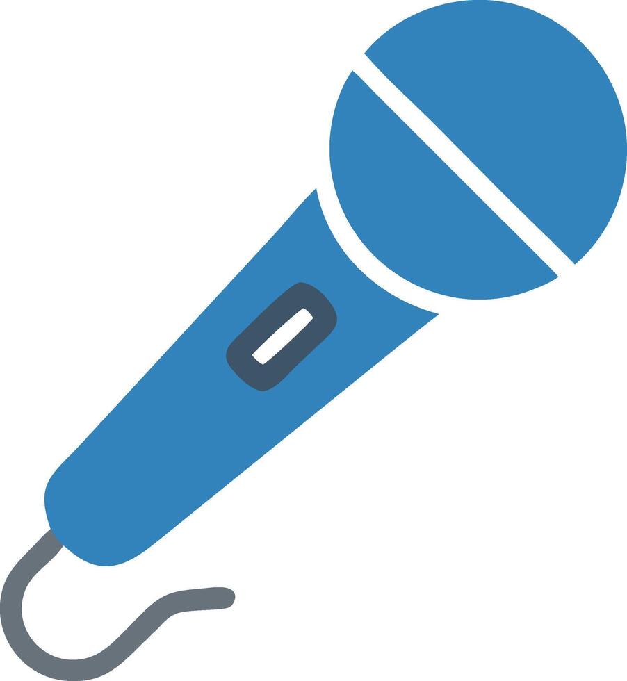 Retro Microphone Design with Circular Pattern and Glossy Detail vector