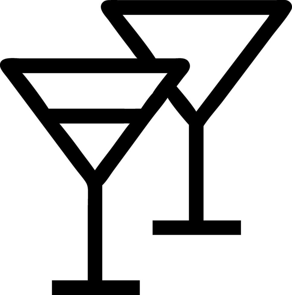 Crystal Martini Glass Design with Geometric Cut Patterns vector