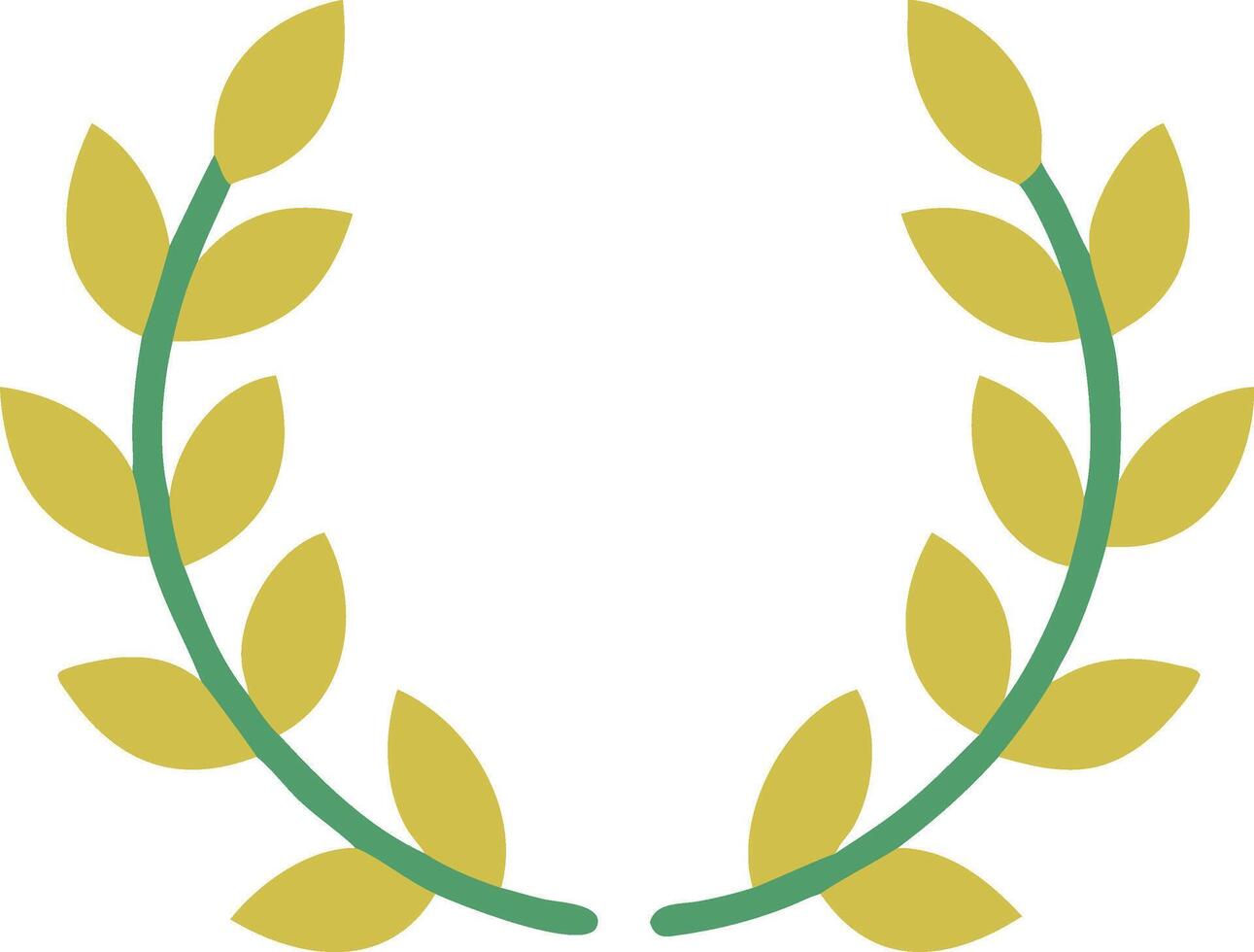 Nature-Inspired Laurel Design with Soft, Flowing Lines vector