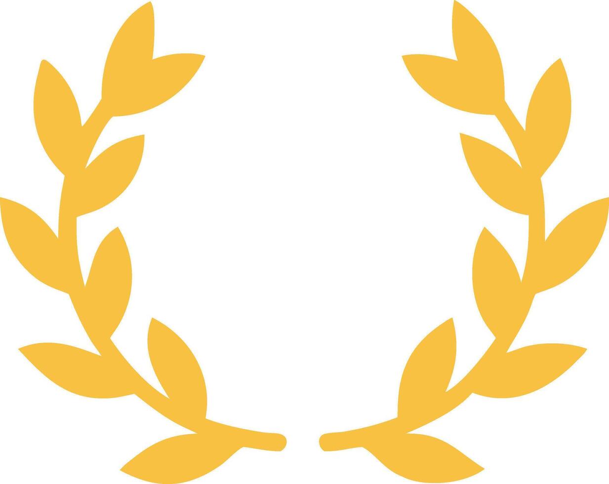 Decorative Laurel with Intricate Leaf Detailing vector