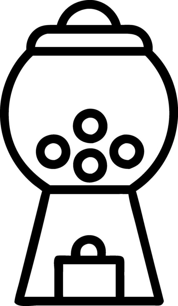 Modern Minimalist Gumball Machine with Clean Lines vector