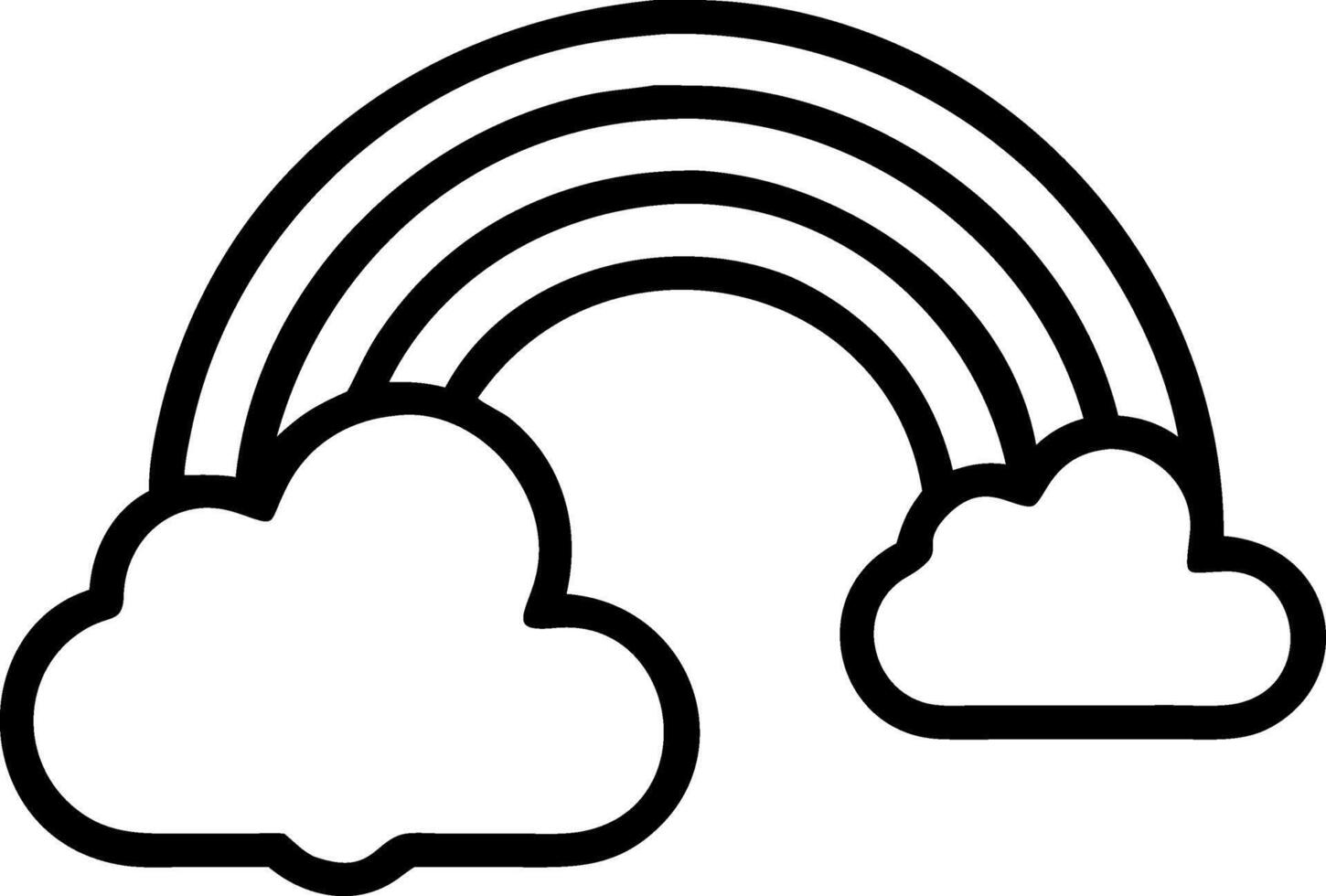 Bright and Colorful Rainbow Cloud Illustration vector