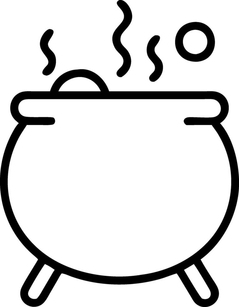 Glowing Magical Brew Cauldron vector