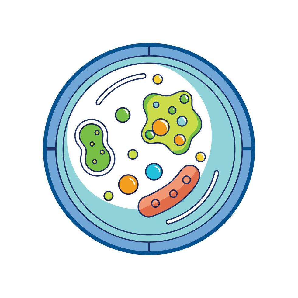 AntibioticResistant Bacteria in Petri Dish vector
