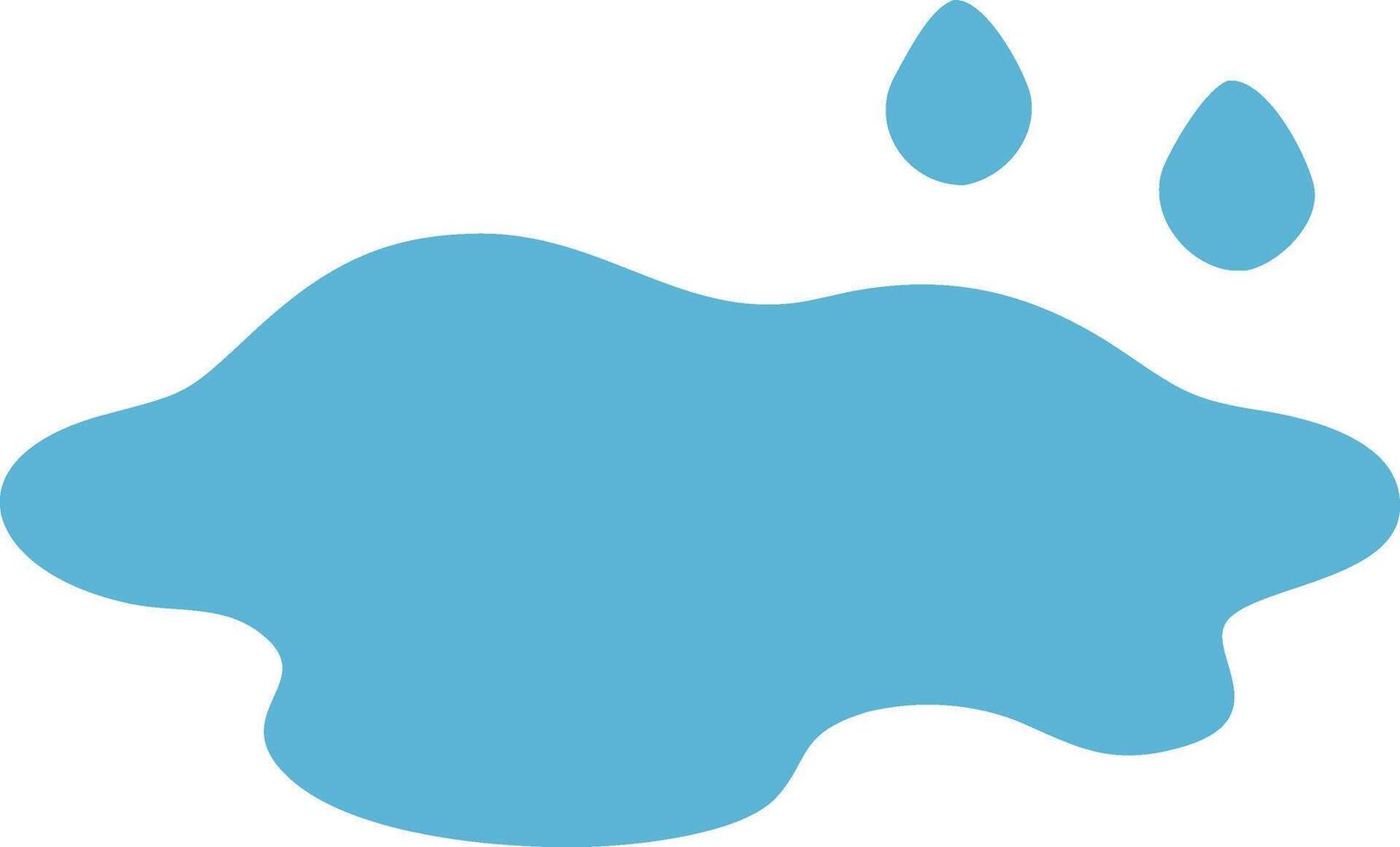Vibrant Wet Puddle in a Paved Courtyard vector