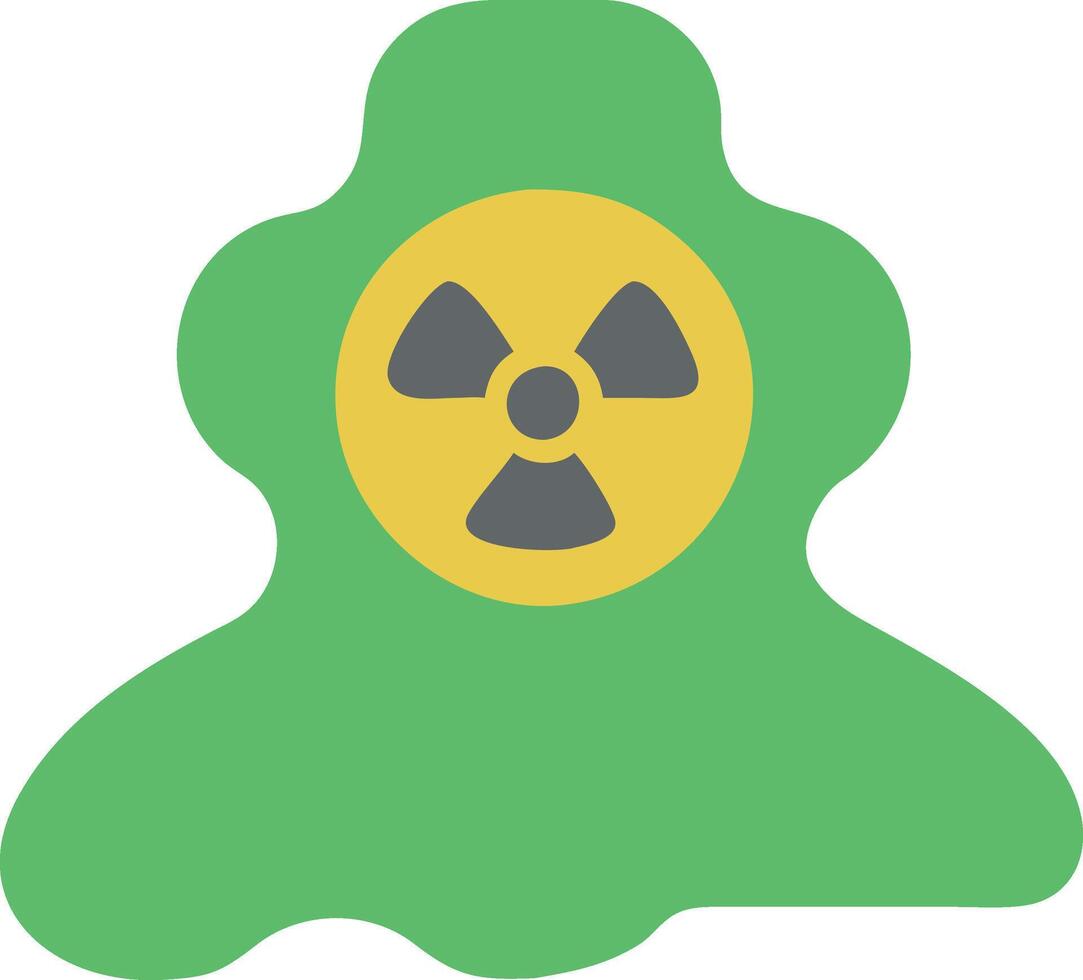 Radioactive Toxic Waste Spill with Glowing Effect vector