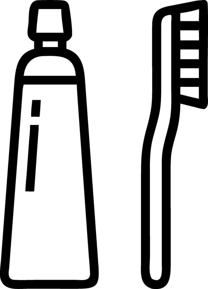 Compact Folding Toothbrush with Mini Toothpaste Tube vector