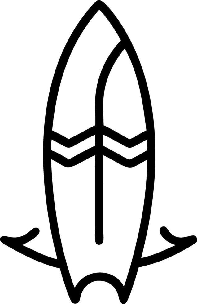 Minimalist Surfboard with Simple, Elegant Aesthetic vector