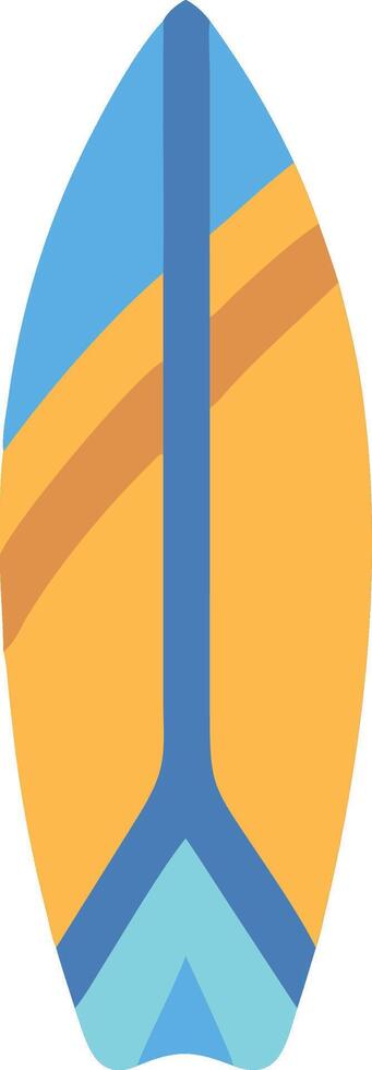 Retro-Inspired Surfboard with Bold Stripes and Colors vector