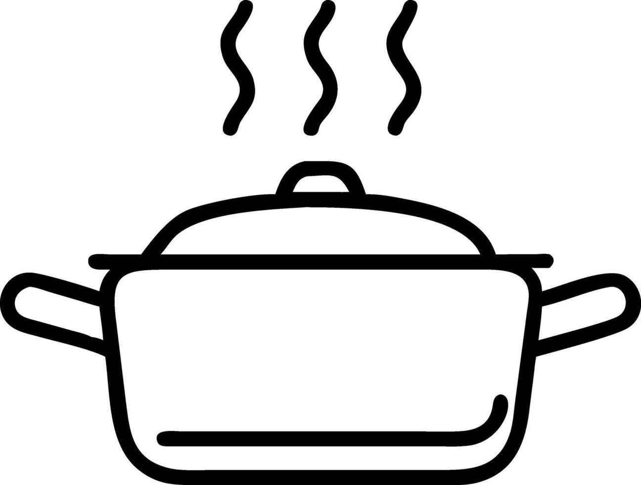 Steaming Cooking Pot with Aromatic Vapors vector