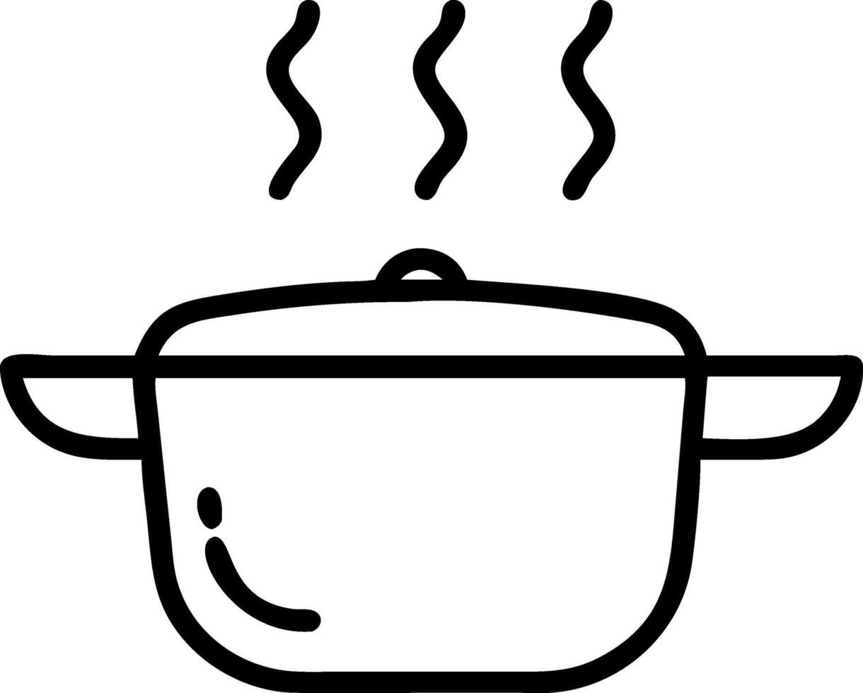 Modern Steaming Pot with Billowing Vapor vector