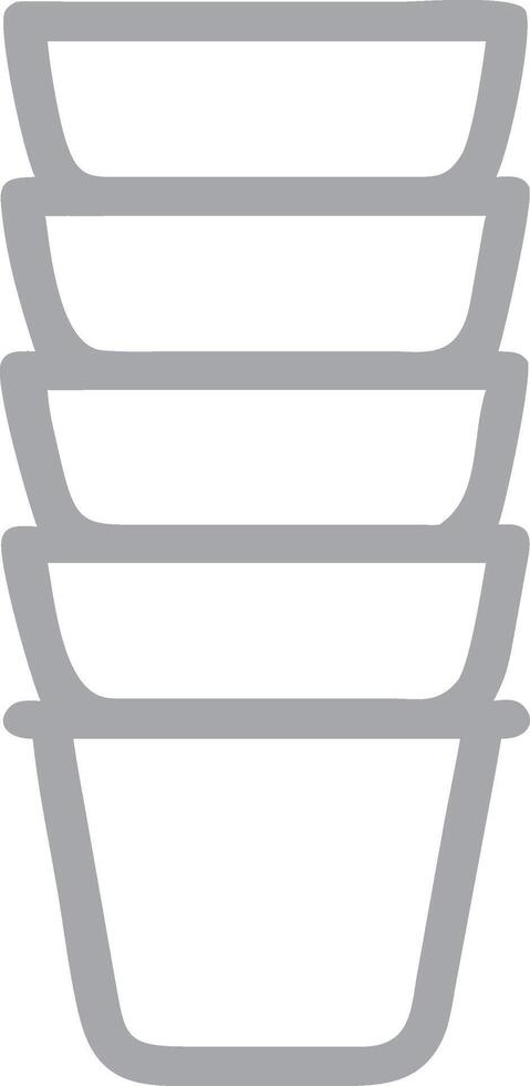 Neatly Stacked Cups with a Balanced Design vector