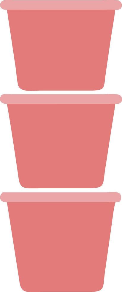Minimalist Stacked Cups Illustration vector