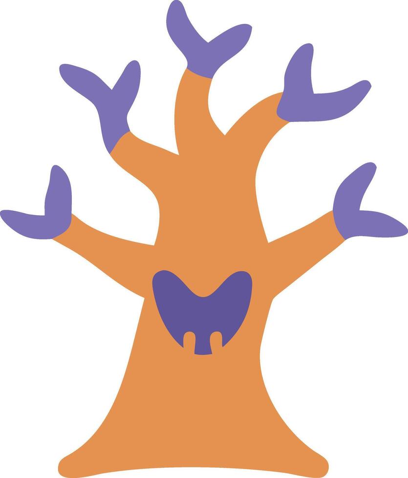 Haunted Tree Design with Hollow Eyes vector
