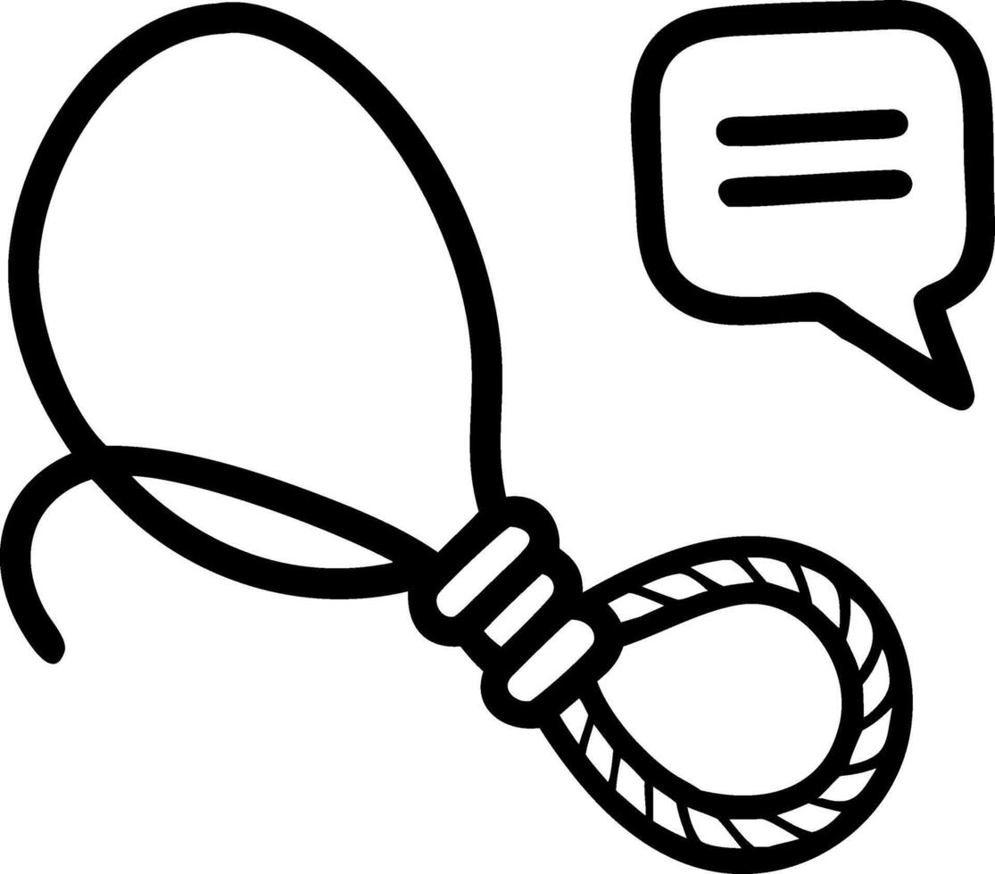 Minimalist Rope-Tied Speech Bubble Design vector