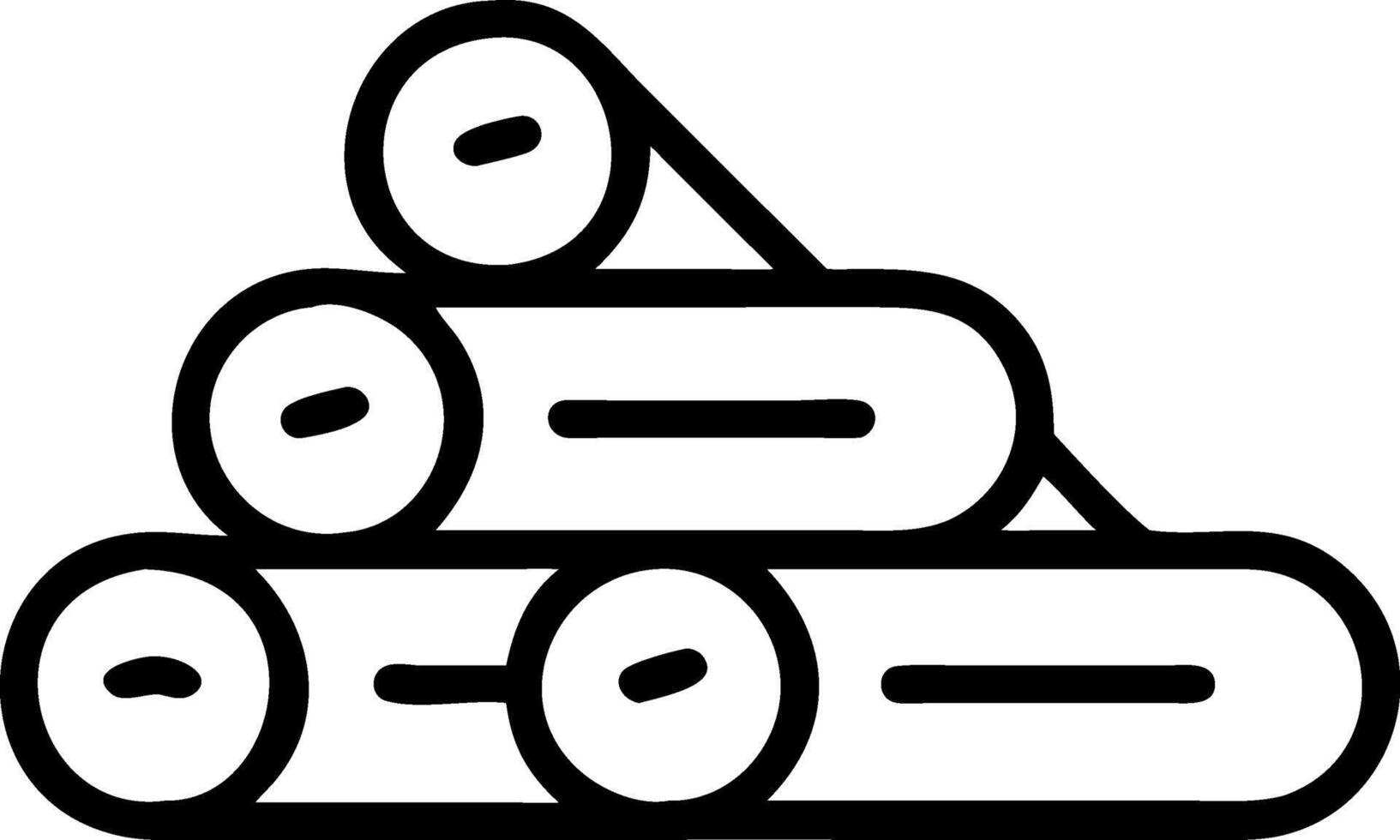 Realistic Stacked Logs in an Outdoor Setting vector