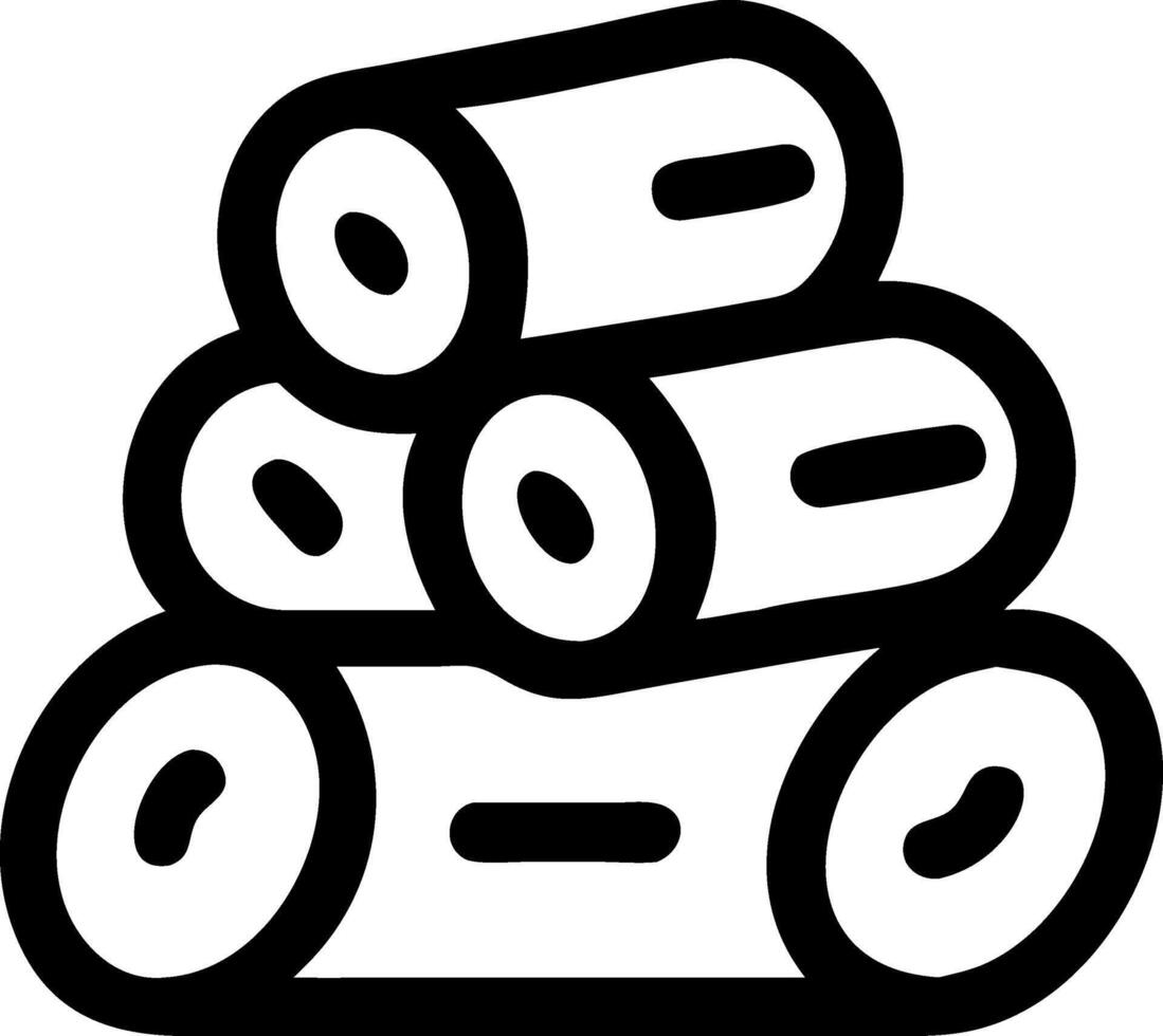Organized Log Pile for Sustainable Living vector