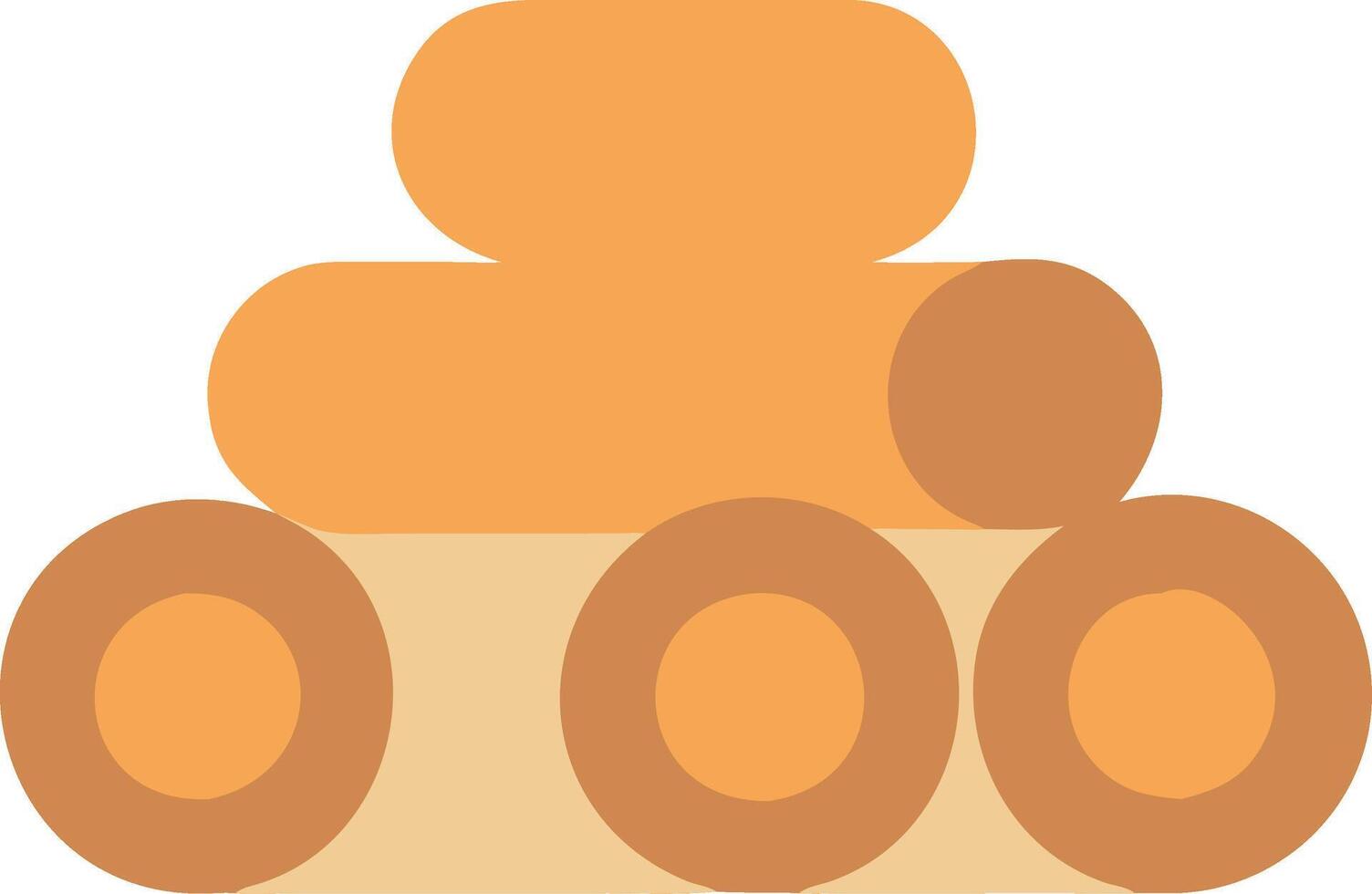 Rustic Pile of Logs Concept vector