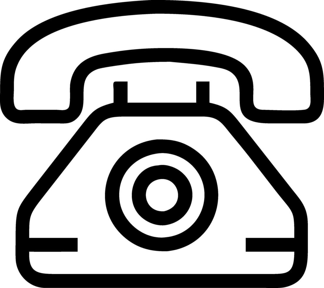 Retro-Inspired Telephone with Round Dial vector