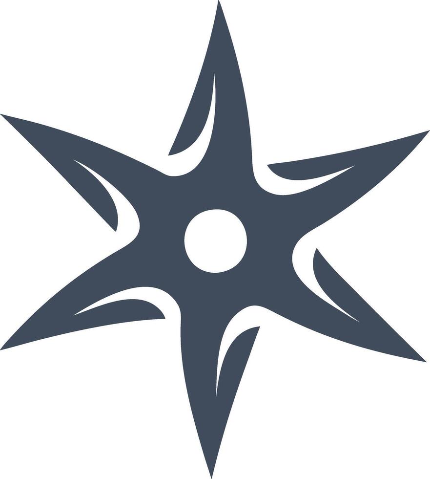Unique Throwing Star Shape for Enhanced Aerodynamics vector