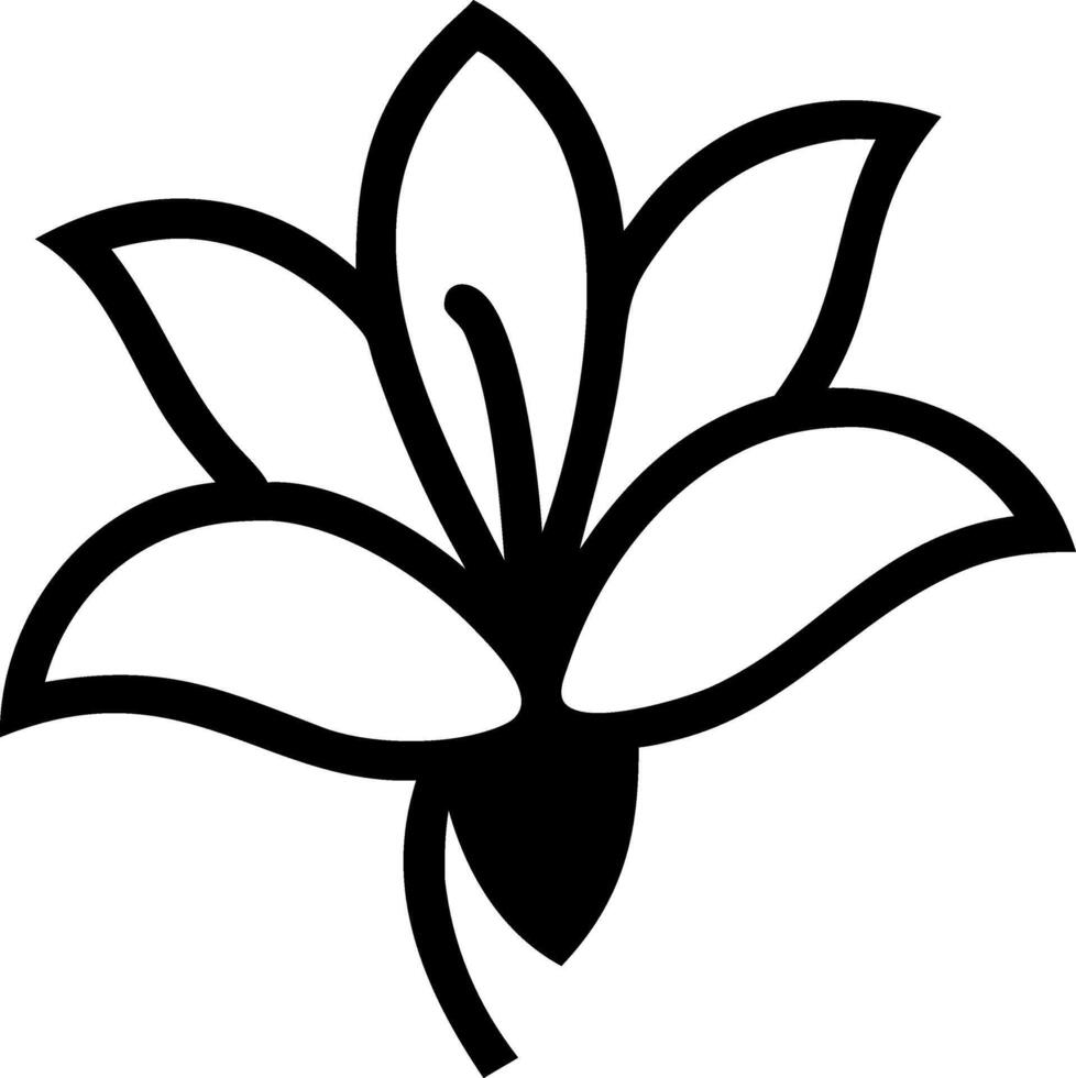 Minimalist Lily Flower Illustration vector
