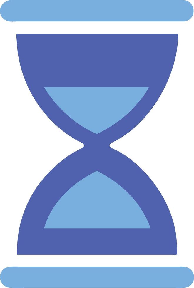 Bold Hourglass Illustration with Fluid Lines vector