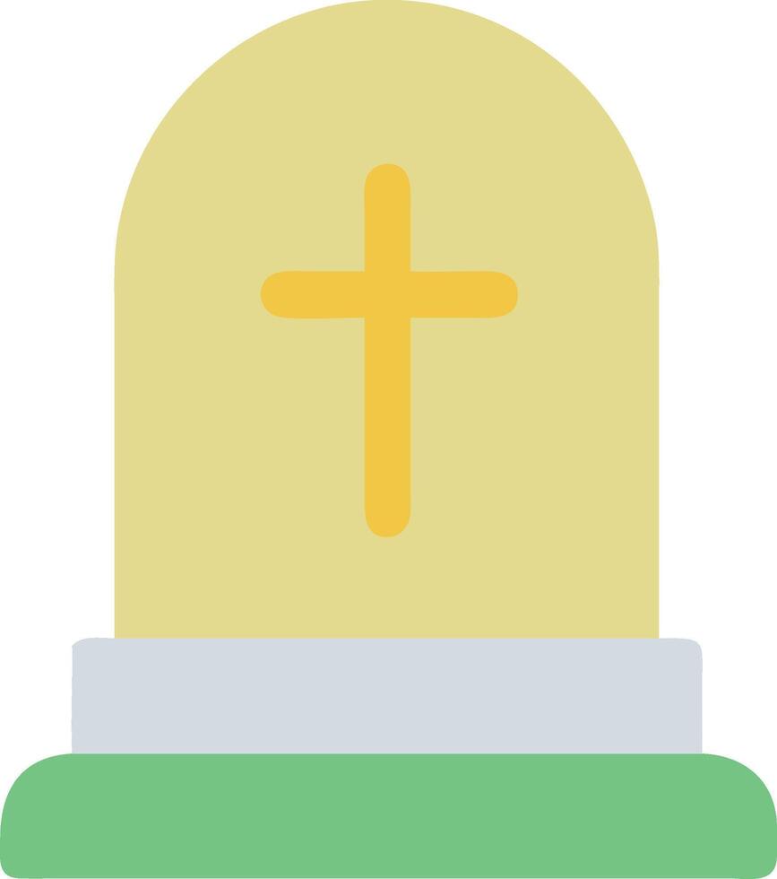 Minimalist Grave Stone Icon Design vector