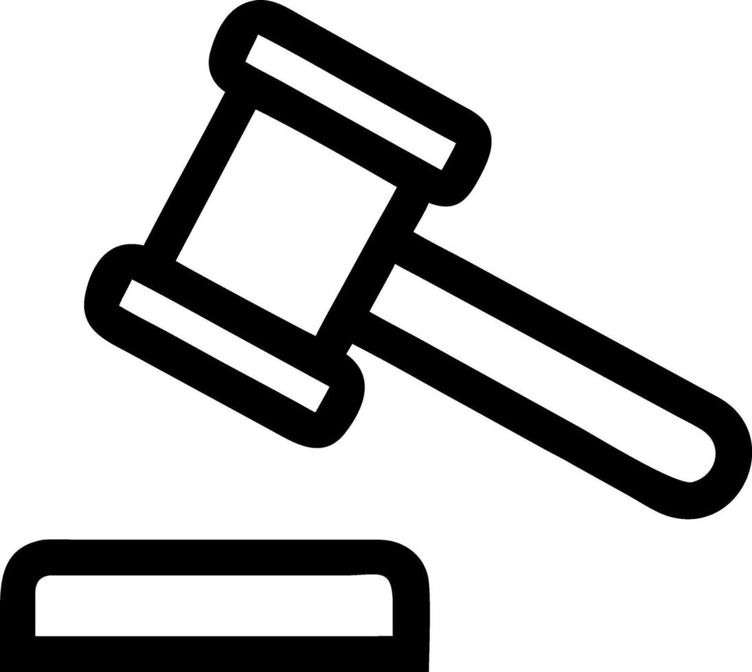 Bold and Graphic Gavel Representation vector