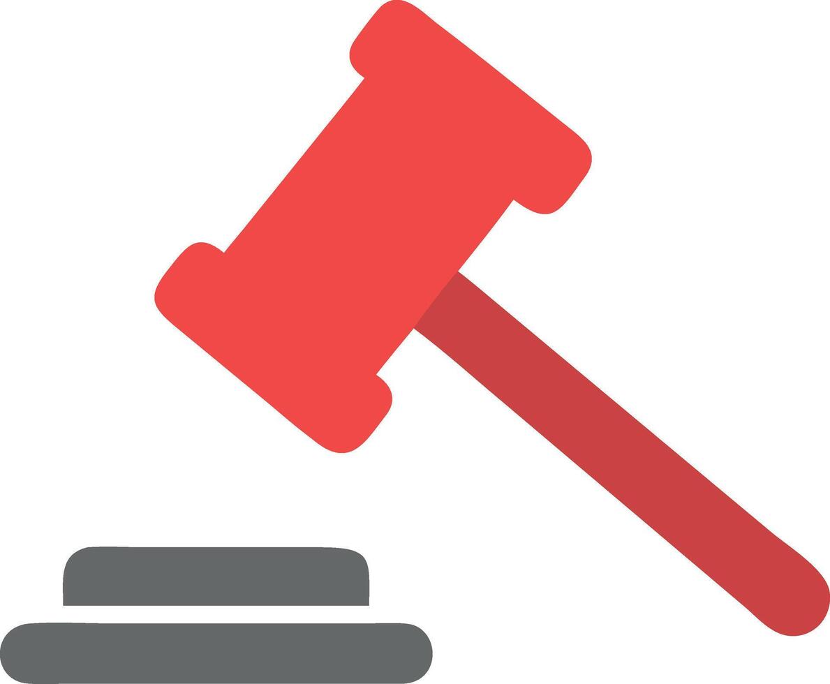 Modern Gavel Concept with Clean Lines vector