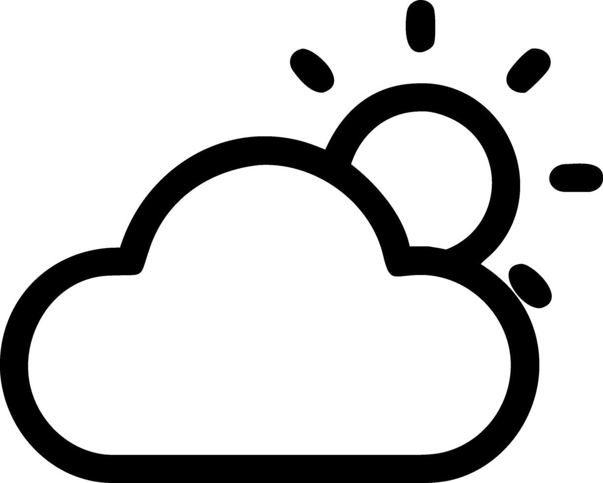 Abstract Cloud and Sun with Playful Shapes vector