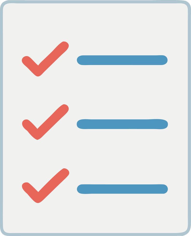 Simple Check-List with Neat Checkboxes vector