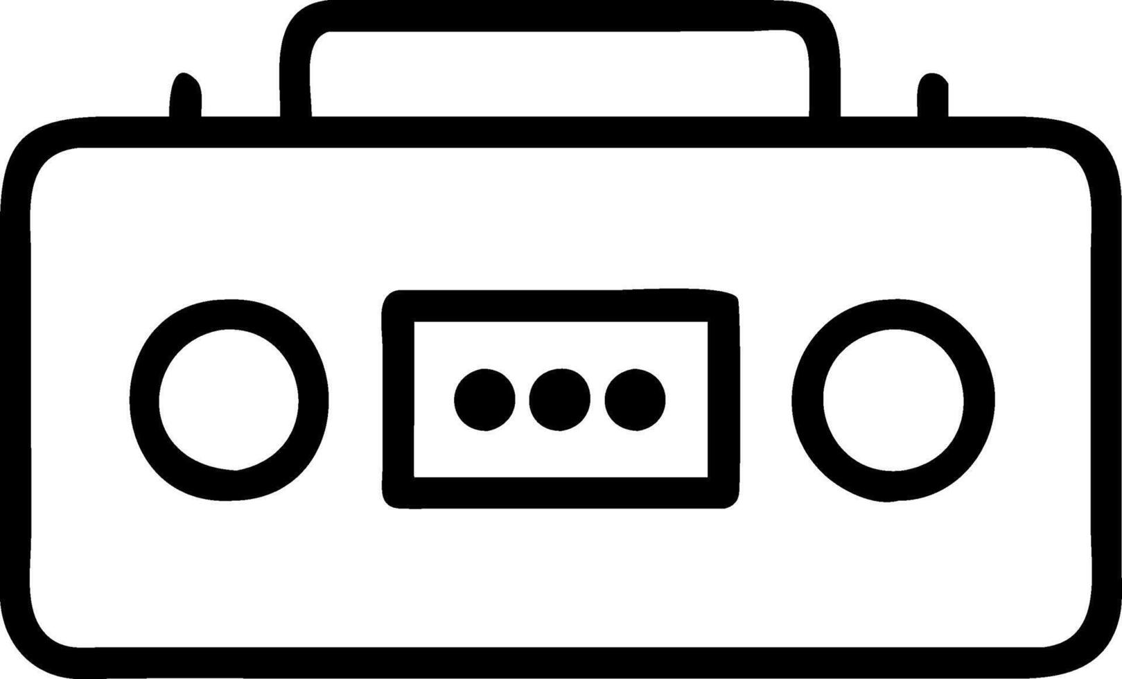 Hand-Drawn Walkman Cassette Design vector