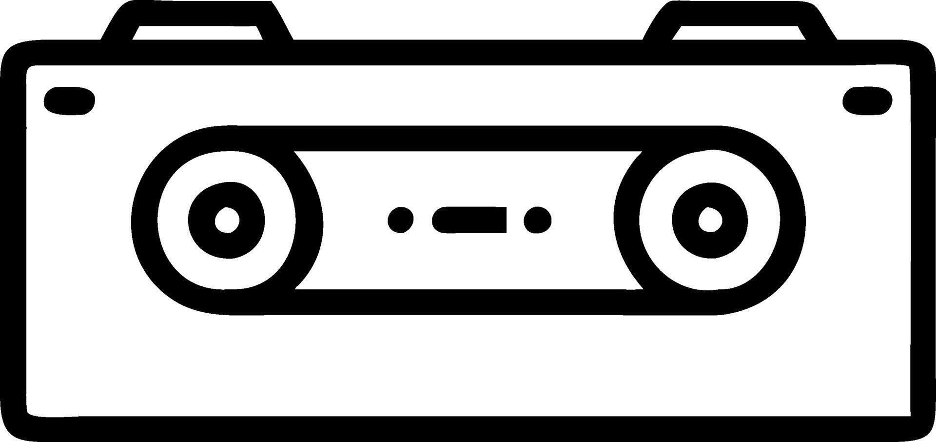 Detailed Old-School Music Player Artwork vector