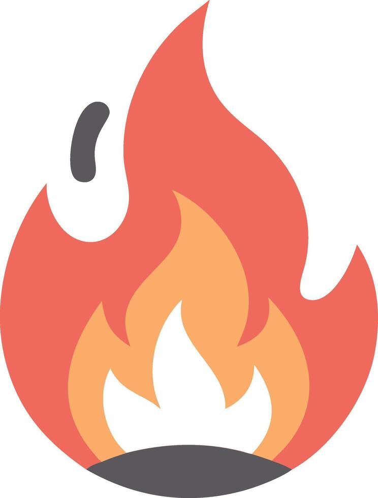 Whimsical Fire Pit with Hot Coals vector