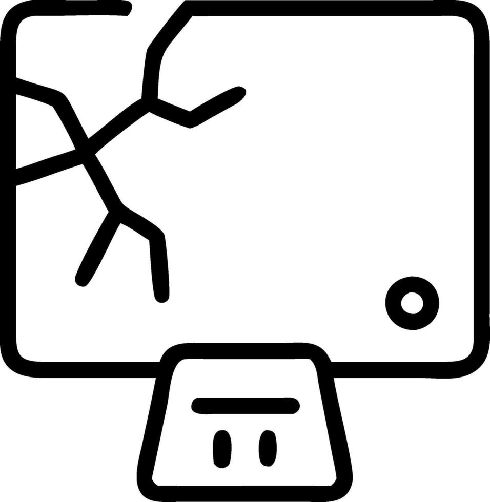 Vintage Broken Laptop Concept vector