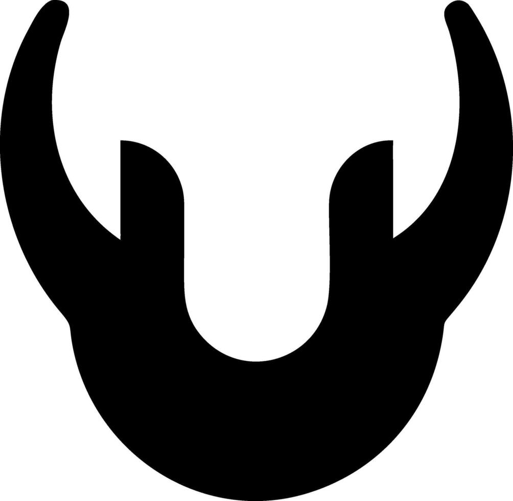 Minimalist Devil Horns Logo vector